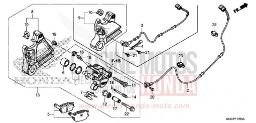 REAR BRAKE CALIPER (CB1100CA/TAD) CB1100CAK de 2019